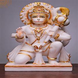 Marble Hanuman Statue 12, Packaging Type: Wooden Box