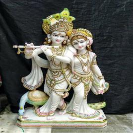 Marble Krishna Radha Statue