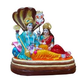 Marble Laxmi Vishnu Statue, Marble Type: WHITE MARBLE