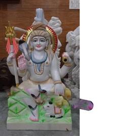 Marble Lord Shiva Statue Size3Fit, Size: 3fit