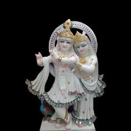 marble radha krishna statue
