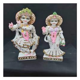 Marble Radha Krishna Statue 16, Material: Marble