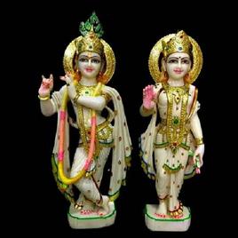 Marble Radha Krishna Statue In Alwar Vasisth Murti Kala Kendra, Size: 4feet