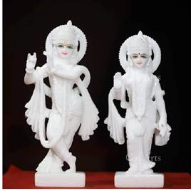 Marble Radha Krishna Statues 6, Marble Type: White Marble