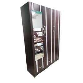 Mdf Wardrobe 3 Door 2 Drawer Brownpre Assembled, Storage Type: Yes