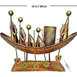 Metal Boat Pen Holder Showpiece, Usage/Application: DECORATIVE & GIFTS