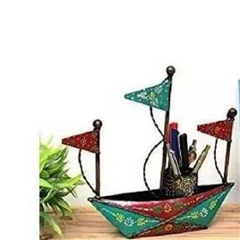 Metal Boat Shape Pen Holder Or Stand