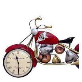 Metal Wall Mounted Or Hanging Bike With Clock