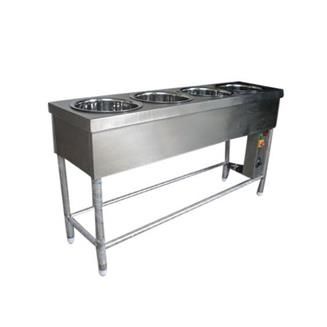 Metallic Silver Round Pot Bain Marie