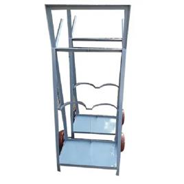 Mild Steel Double Cylinder Trolley, Material: Mild Steel