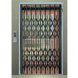 Mild Steel Side Opening Collapsible Door Elevator, Color: Black