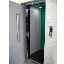 telescopic elevator door