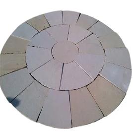 Mint Shot Blasted Circle Stone In Gwalior Tirupati Balaji Gangsaw Gwalior Stone, Origin: Gwalior