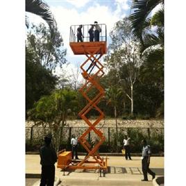 Mobile Scissor Lift Platform, Material: MS Steel