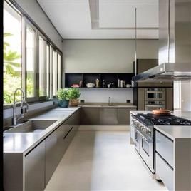 Modern Steel Modular Kitchen