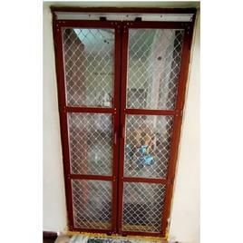 Mosquito Mesh Grill Double Door, Color: Brown