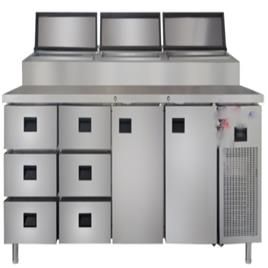 Multi Door Worktop Refrigerator, Capacity: 730 L Net Volume