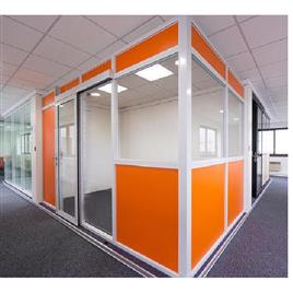 Orange Aluminum Office Partition, Style: Hinged