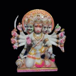 Panchmukhi Sitting Hanuman Marble Statue