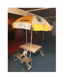 Picnic Table Umbrella, Cover Color: Yellow And White