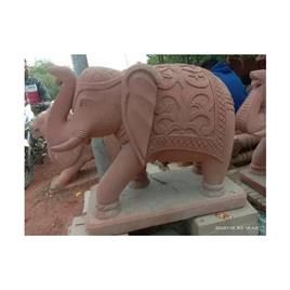 Pink Sandstone Statue, Finishing: Polished