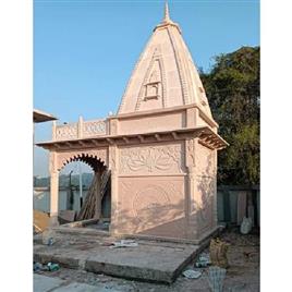 Pink Sandstone Temple 8Ftx16Ftx21Ft, Surface Texture: Sanding