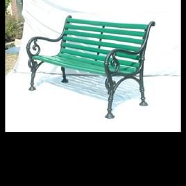 Plank Jodhpuri Cast Iron Garden Bench