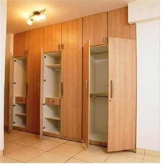 Plywood Brown Designer Wooden Wardrobe Features Waterproof