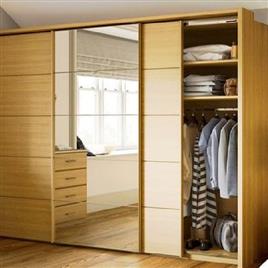 Polished Wooden Sliding Wardrobe In Delhi Wudley Modulars Private Limited, Brand: Wudley