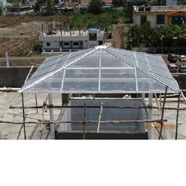 Poly Carbonate Pyramid Roofing Structure