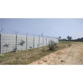 Precast Prestressed Wall With Barbed Wire Fence