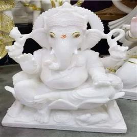 Pure White Marble Ganesh Statue In Jaipur Dixit Marble Moorti Museum ...