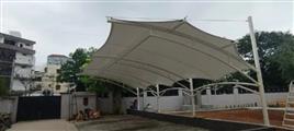 Pvc Modular Tensile Structure Shape Shade Sail In Jaipur Pritrushi Engineers, Pattern: Plain