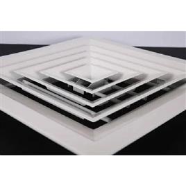 Pvc Square Diffuser, Surface Finish: Color Coated