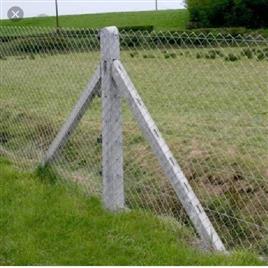 Rcc Chainlink Fencing Pole, Color: Grey