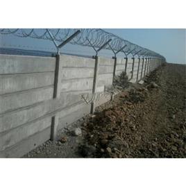 Rcc Precast Boundary Wall With Gi Concertina Coil Fencing, Feature: Eco Friendly