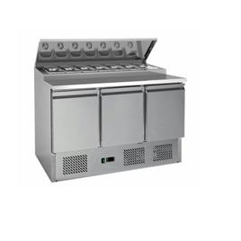 Rectangular Pizza Make Line Counter, Material: Stainless Steel