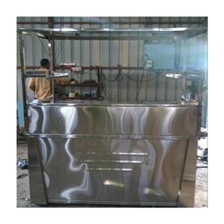 Rectangular Silver Stainless Steel Vadapav Counter For Restaurant