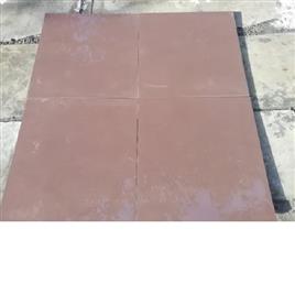 Red Mandana Sandstone In Gwalior Tirupati Balaji Gangsaw Gwalior Stone, Size: 2x2 ,2x1