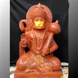 Red Marble Hanuman Statue 2