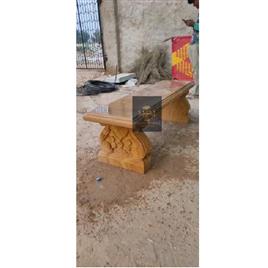 Sandstone Garden Bench, Material: sandstone ( tik wood )