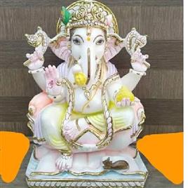 Sangmarmar Jiri Marble Ganesh Murti Size2fit