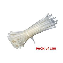 Self Locking Nylon Cable Ties, Color: Natural/White