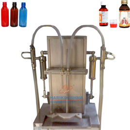 Semi Automatic Twin Head Liquid Filling Machine, Machine Type: HMPL