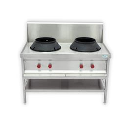 Silver Chinese Double Burner