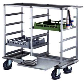 Silver Dishwasher Cutlery Trolley