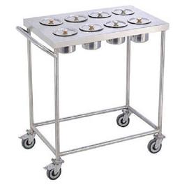 Silver Stainless Steel Masala Trolley