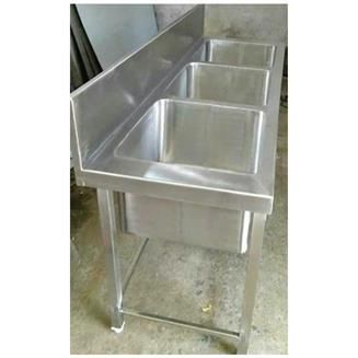 Silver Stainless Steel Sink Unit