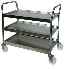 Silver Stainless Steel Tray Trolley, Capacity(Trays): 0-50 kg