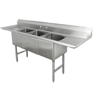 Silver Three Sink Unit